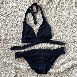 Mossimo black halter two piece bathing suit